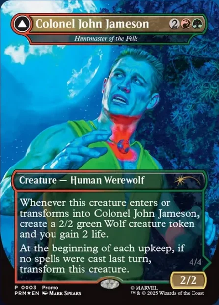 Huntmaster of the Fells // Ravager of the Fells, Marvel Legends Series Inserts, foil — Magic: The Gathering card