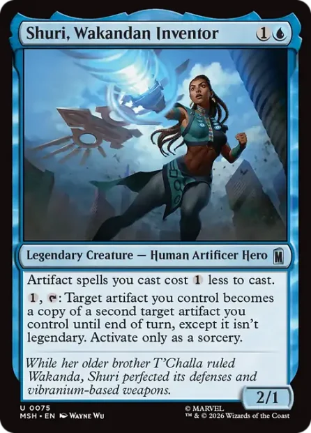 Shuri, Wakandan Inventor, Marvel Super Heroes — Magic: The Gathering card