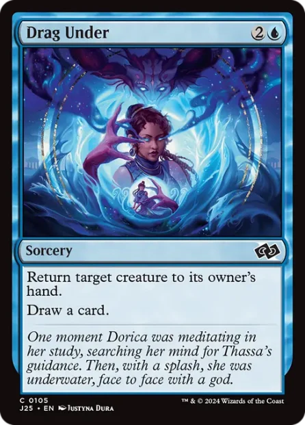 Drag Under, Foundations Jumpstart — Magic: The Gathering card