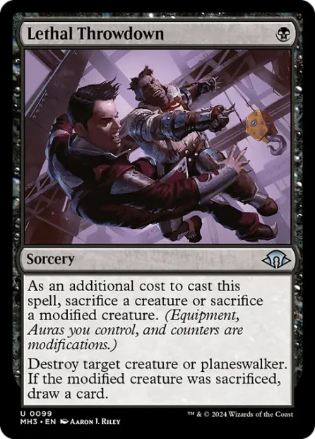 Lethal Throwdown, Modern Horizons 3 — Magic: The Gathering card