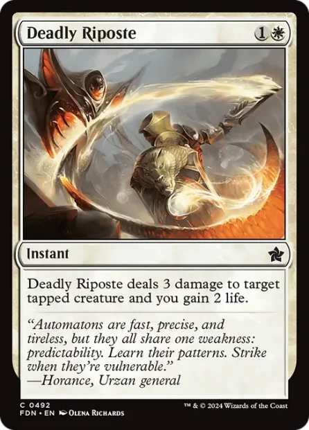 Deadly Riposte, Foundations — Magic: The Gathering card