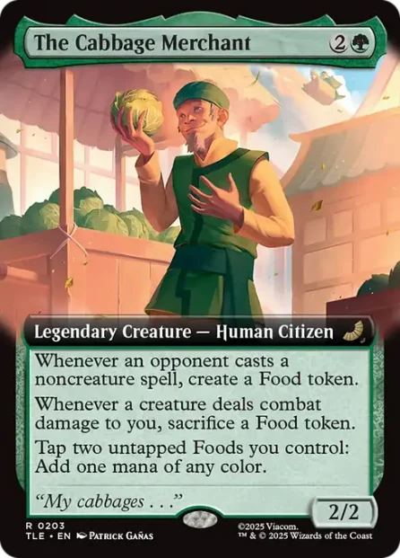 The Cabbage Merchant, Avatar: The Last Airbender Eternal, foil — Magic: The Gathering card
