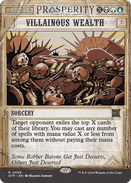Villainous Wealth, Breaking News — Magic: The Gathering card
