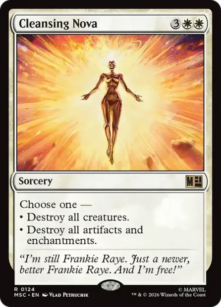 Cleansing Nova, Marvel Super Heroes Commander — Magic: The Gathering card