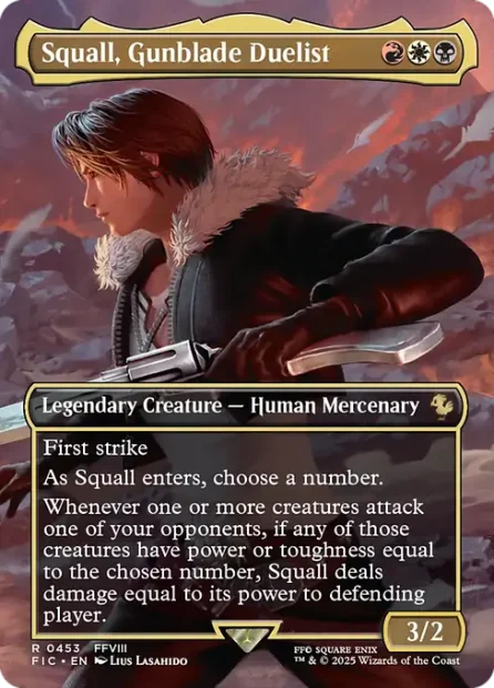 Squall, Gunblade Duelist, Final Fantasy Commander — Magic: The Gathering card