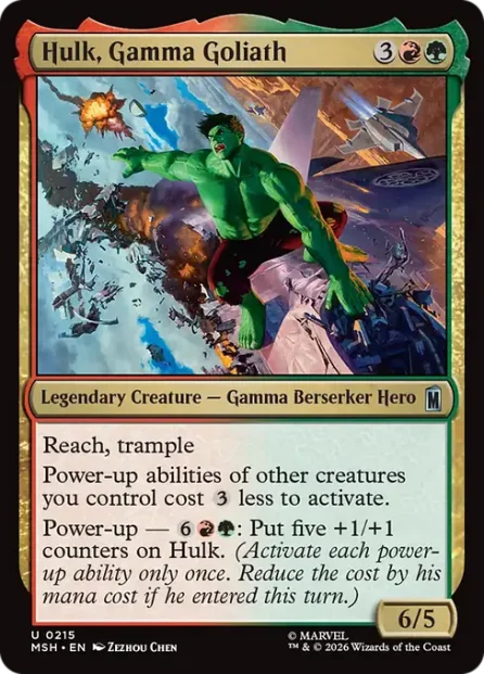 Hulk, Gamma Goliath, Marvel Super Heroes — Magic: The Gathering card