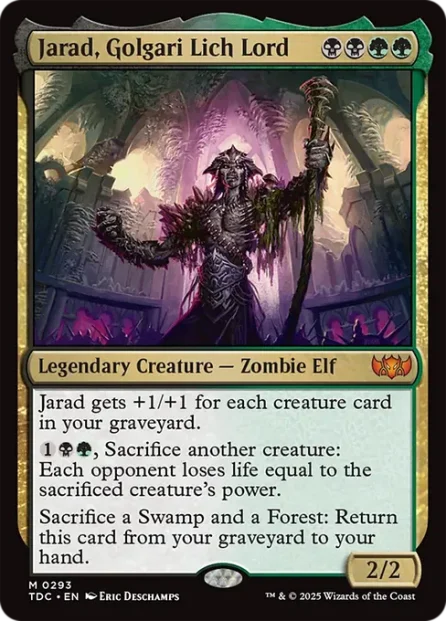 Jarad, Golgari Lich Lord, Tarkir: Dragonstorm Commander — Magic: The Gathering card