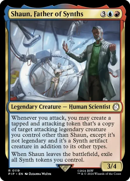 Shaun, Father of Synths, Fallout — Magic: The Gathering card
