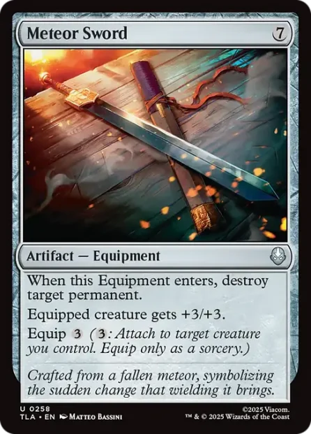 Meteor Sword, Avatar: The Last Airbender — Magic: The Gathering card