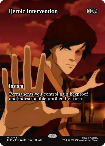 Heroic Intervention, Avatar: The Last Airbender Eternal — Magic: The Gathering card