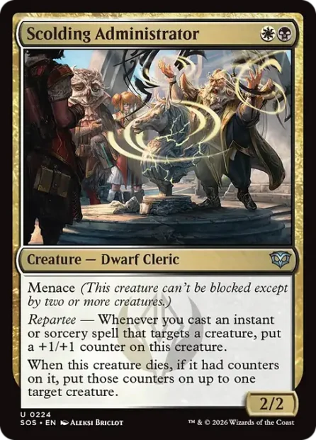 Scolding Administrator, Secrets of Strixhaven — Magic: The Gathering card