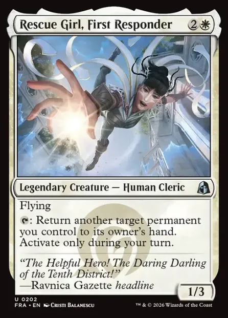 Rescue Girl, First Responder, Reality Fracture — Magic: The Gathering card