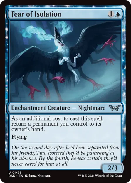 Fear of Isolation, Duskmourn: House of Horror — Magic: The Gathering card