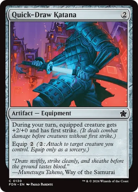 Quick-Draw Katana, Foundations — Magic: The Gathering card