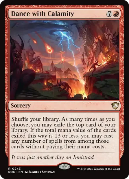 Dance with Calamity, Secrets of Strixhaven Commander — Magic: The Gathering card