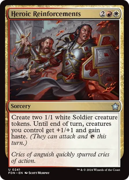 Heroic Reinforcements, Foundations — Magic: The Gathering card