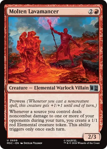 Molten Lavamancer, Marvel Super Heroes Commander — Magic: The Gathering card