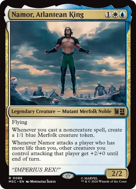 Namor, Atlantean King, Marvel Super Heroes Commander — Magic: The Gathering card