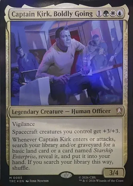 Captain Kirk, Boldly Going, Star Trek Commander — Magic: The Gathering card