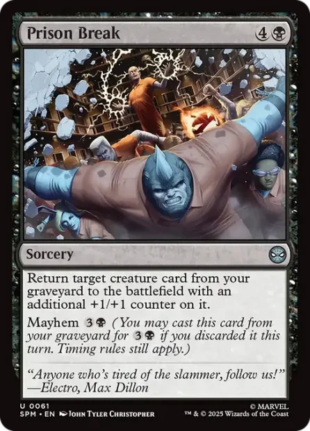 Prison Break, Marvel's Spider-Man — Magic: The Gathering card