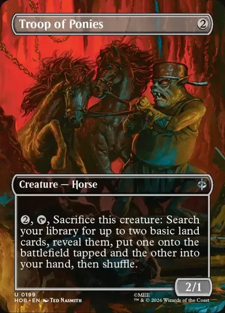 Troop of Ponies, The Hobbit — Magic: The Gathering card