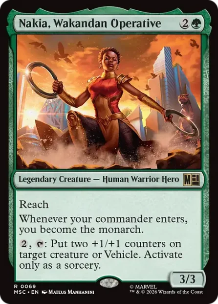 Nakia, Wakandan Operative, Marvel Super Heroes Commander — Magic: The Gathering card