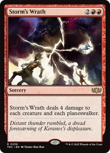 Storm's Wrath, Tarkir: Dragonstorm Commander — Magic: The Gathering card