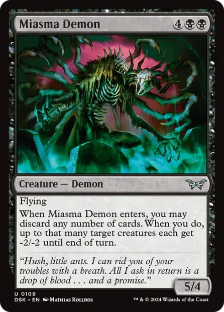 Miasma Demon, Duskmourn: House of Horror — Magic: The Gathering card