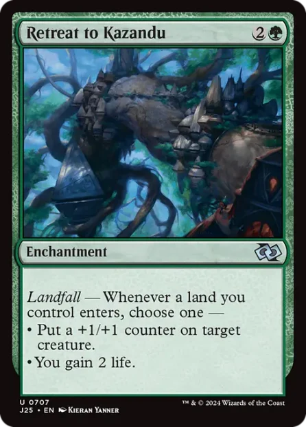 Retreat to Kazandu, Foundations Jumpstart — Magic: The Gathering card