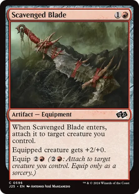 Scavenged Blade, Foundations Jumpstart — Magic: The Gathering card