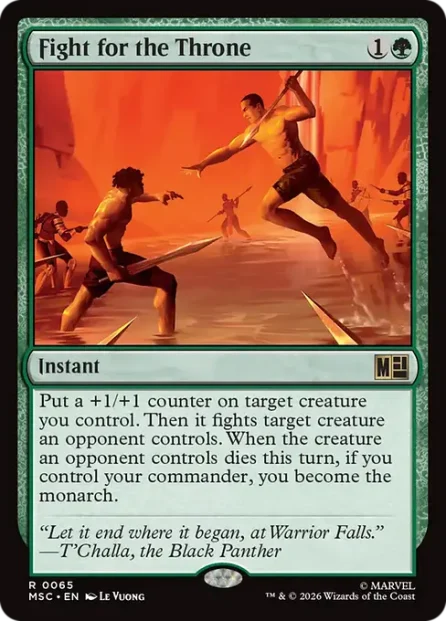 Fight for the Throne, Marvel Super Heroes Commander — Magic: The Gathering card