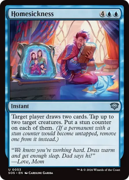 Homesickness, Secrets of Strixhaven — Magic: The Gathering card