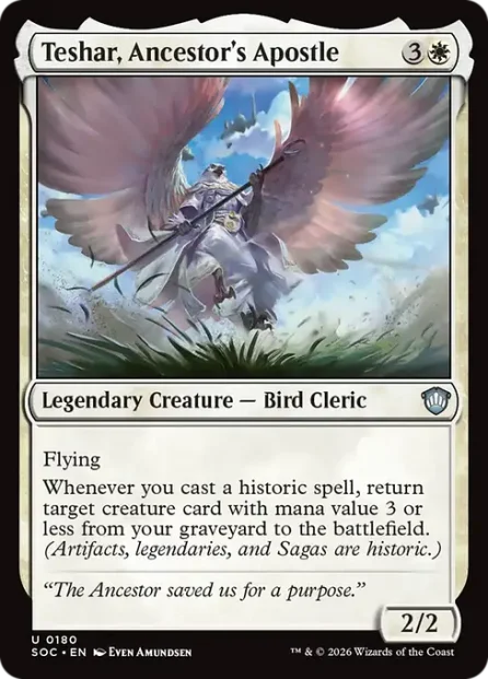 Teshar, Ancestor's Apostle, Secrets of Strixhaven Commander — Magic: The Gathering card