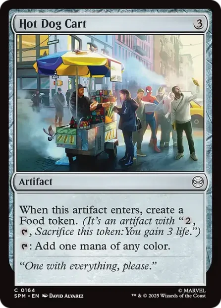 Hot Dog Cart, Marvel's Spider-Man — Magic: The Gathering card