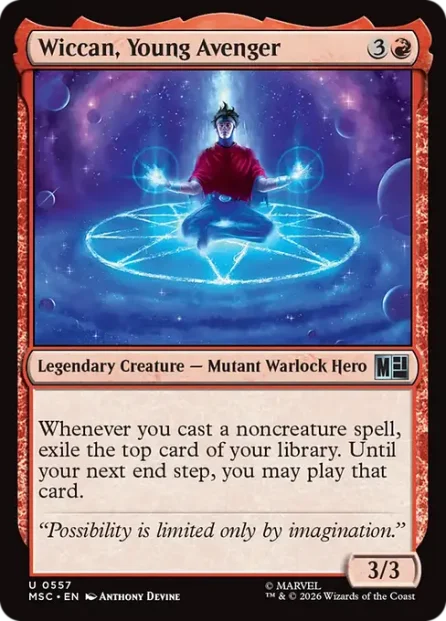 Wiccan, Young Avenger, Marvel Super Heroes Commander — Magic: The Gathering card