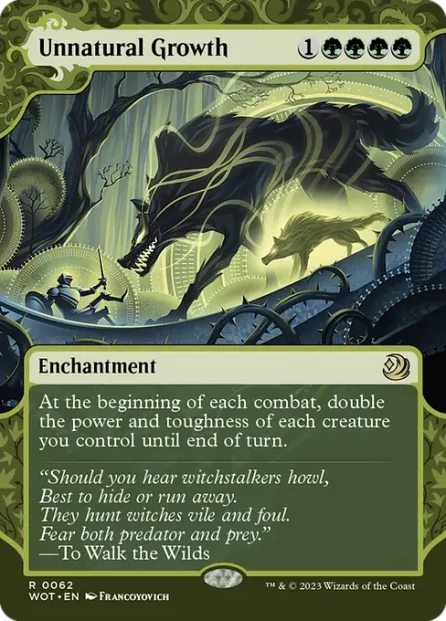 Unnatural Growth, Wilds of Eldraine: Enchanting Tales — Magic: The Gathering card