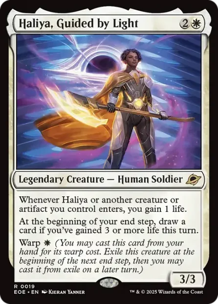 Haliya, Guided by Light, Edge of Eternities — Magic: The Gathering card