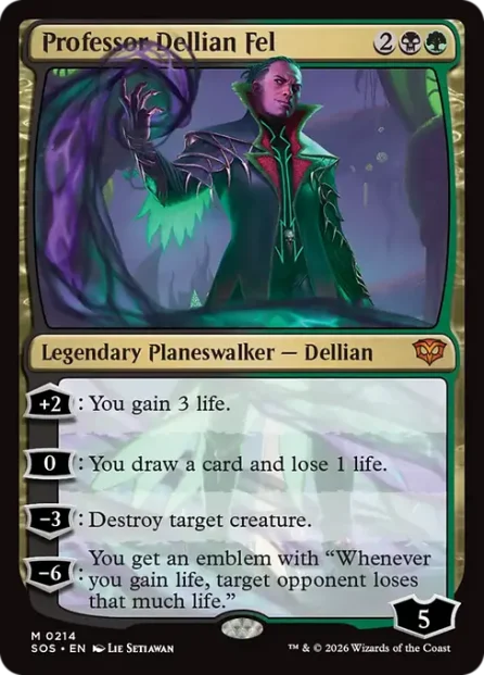 Professor Dellian Fel, Secrets of Strixhaven — Magic: The Gathering card