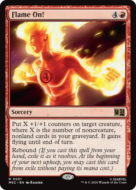 Flame On!, Marvel Super Heroes Commander — Magic: The Gathering card