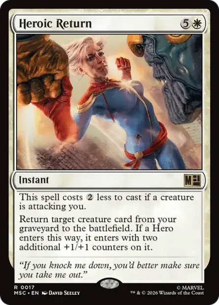 Heroic Return, Marvel Super Heroes Commander — Magic: The Gathering card