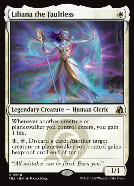 Liliana the Faultless, Reality Fracture, foil — Magic: The Gathering card