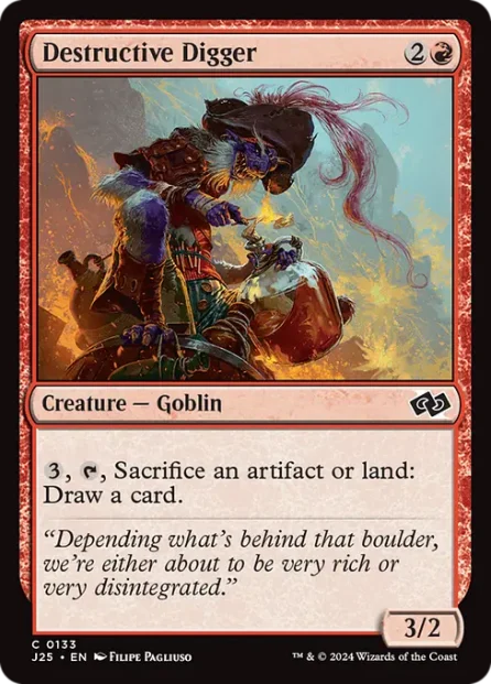 Destructive Digger, Foundations Jumpstart — Magic: The Gathering card