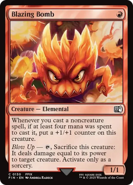 Blazing Bomb, Final Fantasy — Magic: The Gathering card