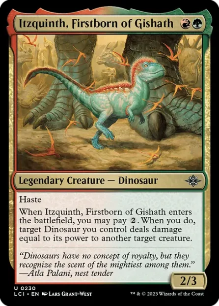 Itzquinth, Firstborn of Gishath, The Lost Caverns of Ixalan — Magic: The Gathering card