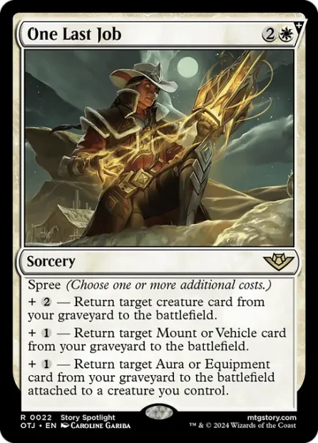 One Last Job, Outlaws of Thunder Junction — Magic: The Gathering card
