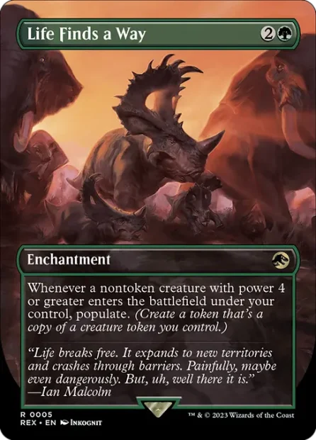 Life Finds a Way, Jurassic World Collection — Magic: The Gathering card
