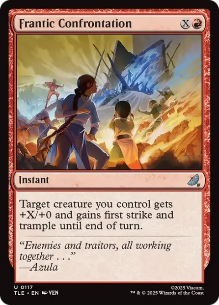 Frantic Confrontation, Avatar: The Last Airbender Eternal, foil — Magic: The Gathering card