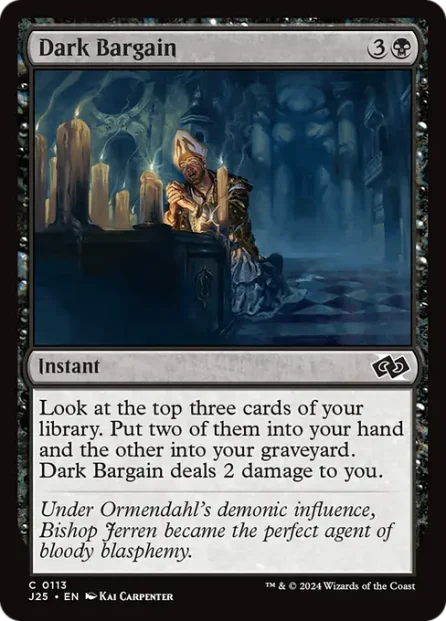 Dark Bargain, Foundations Jumpstart — Magic: The Gathering card