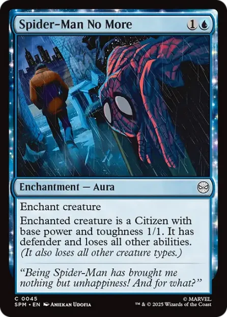 Spider-Man No More, Marvel's Spider-Man — Magic: The Gathering card