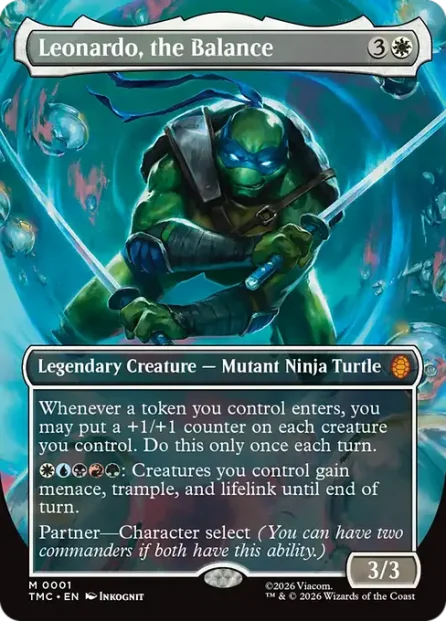 Leonardo, the Balance, Teenage Mutant Ninja Turtles Eternal — Magic: The Gathering card